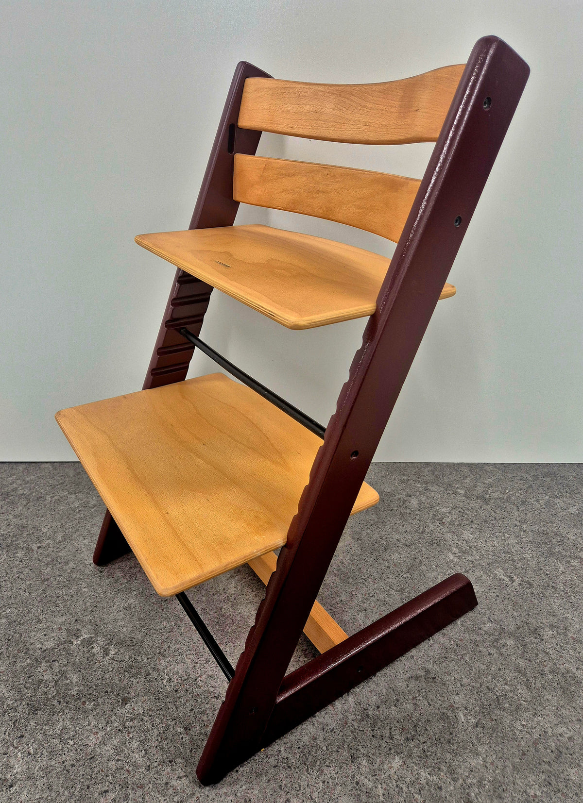 Originele Refurbished Tripp Trapp - Klassiek Naturel / Burgundy