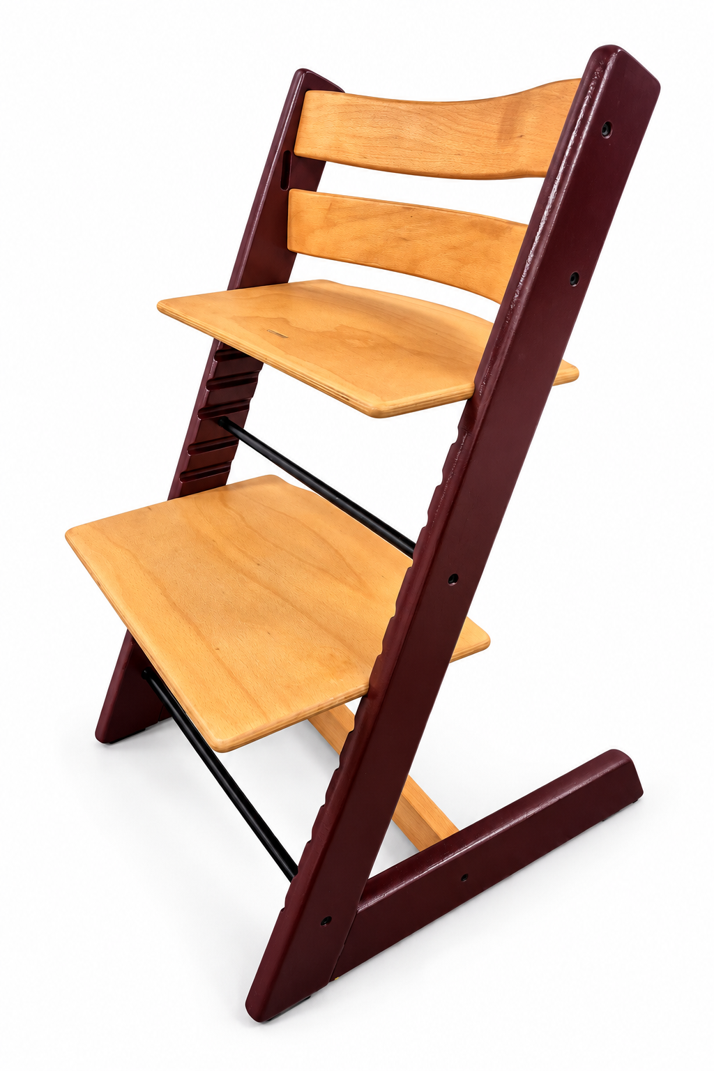 Originele Refurbished Tripp Trapp - Klassiek Naturel / Burgundy