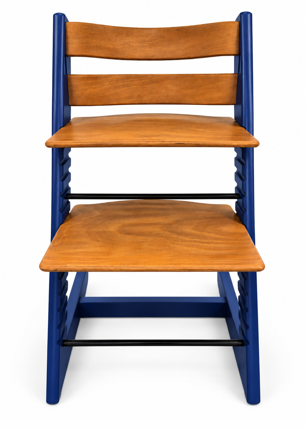 riginele Refurbished Tripp Trapp - Klassiek Naturel / Donkerblauw