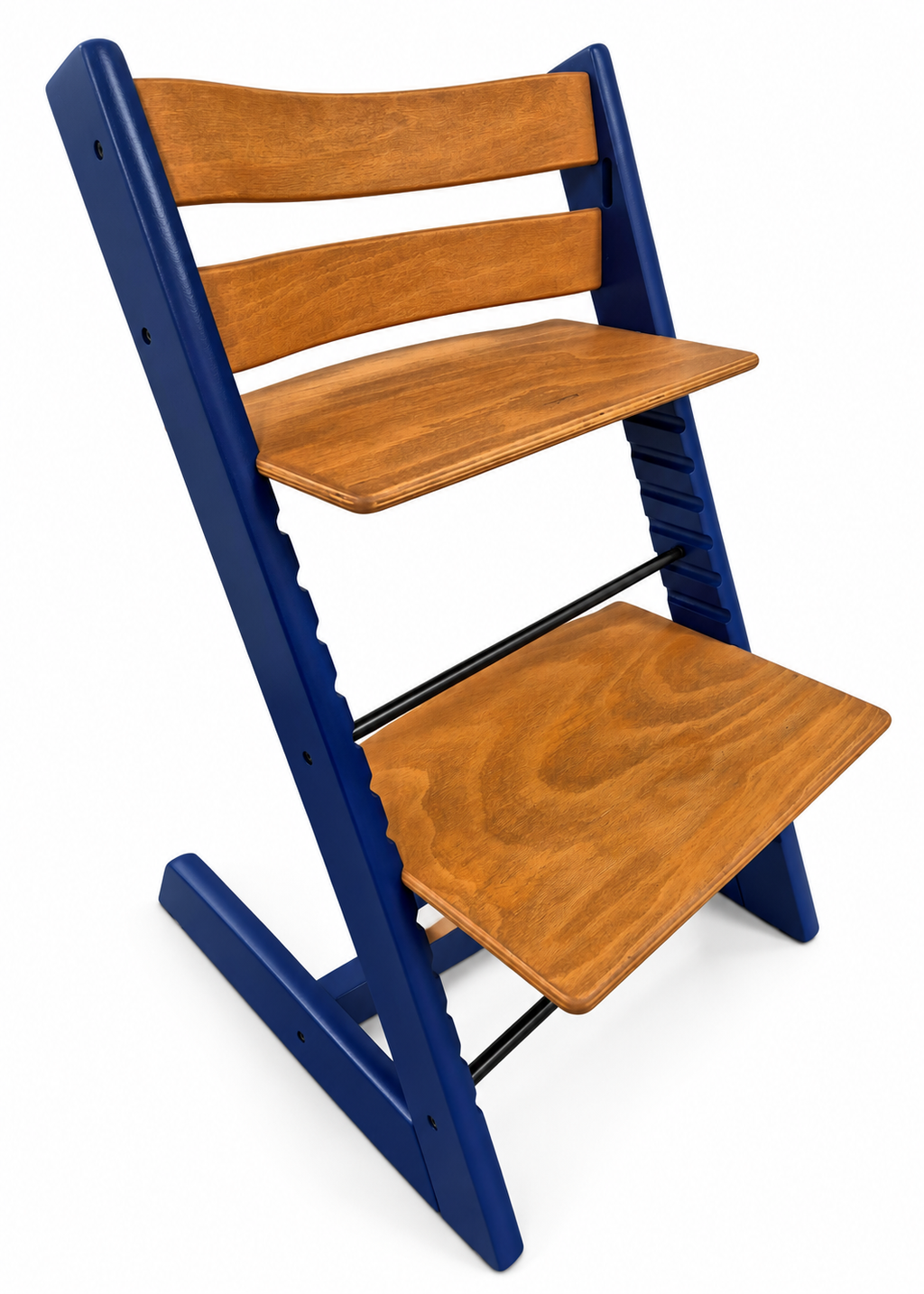 riginele Refurbished Tripp Trapp - Klassiek Naturel / Donkerblauw