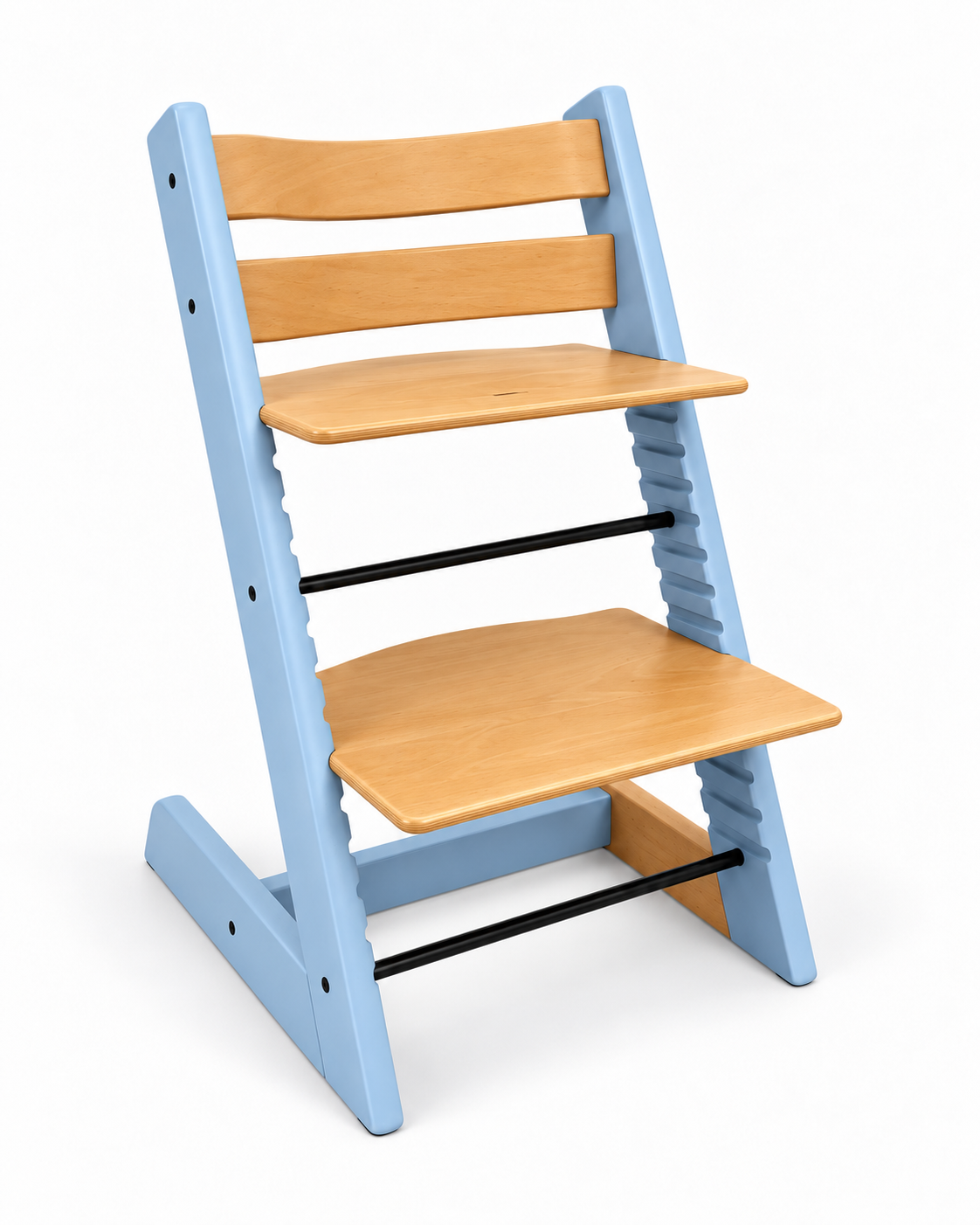 Originele Refurbished Tripp Trapp - Hemelsblauw / Klassiek Naturel