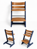 riginele Refurbished Tripp Trapp - Klassiek Naturel / Donkerblauw